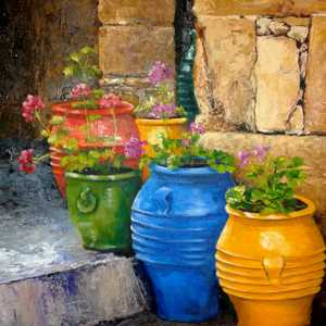 Grecian Urns 11”x14” Oil on Canvas;