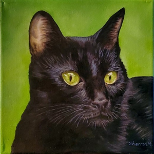 a commissioned portrait of a cat