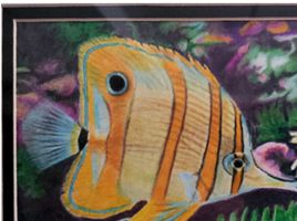 painting of a tropical fish underwater